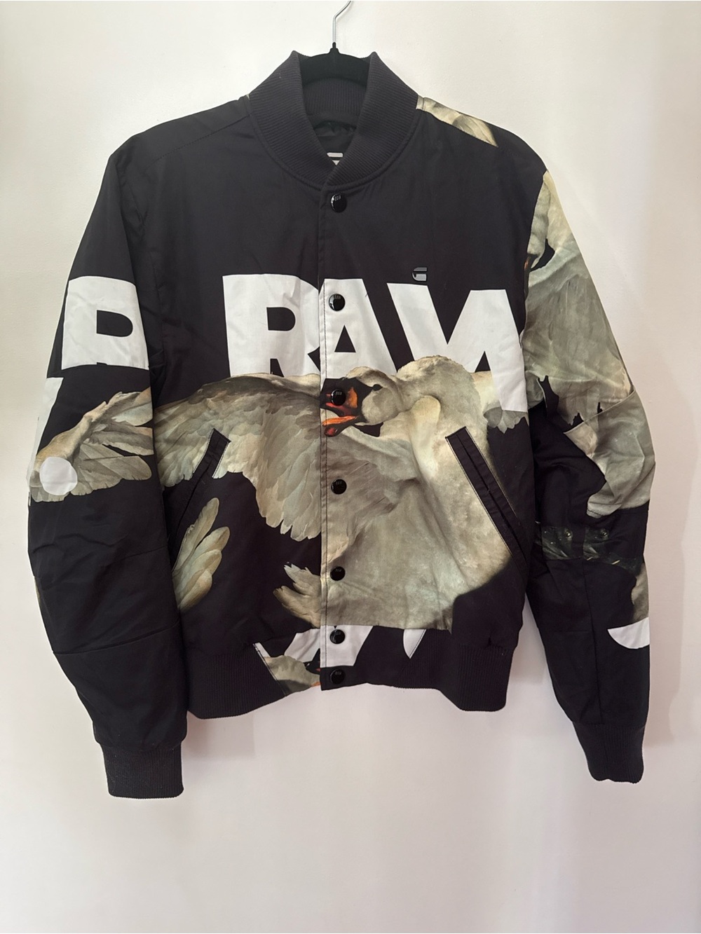 G-STAR RAW Rackam DC PADDED Bomber Jacket goose print - Black